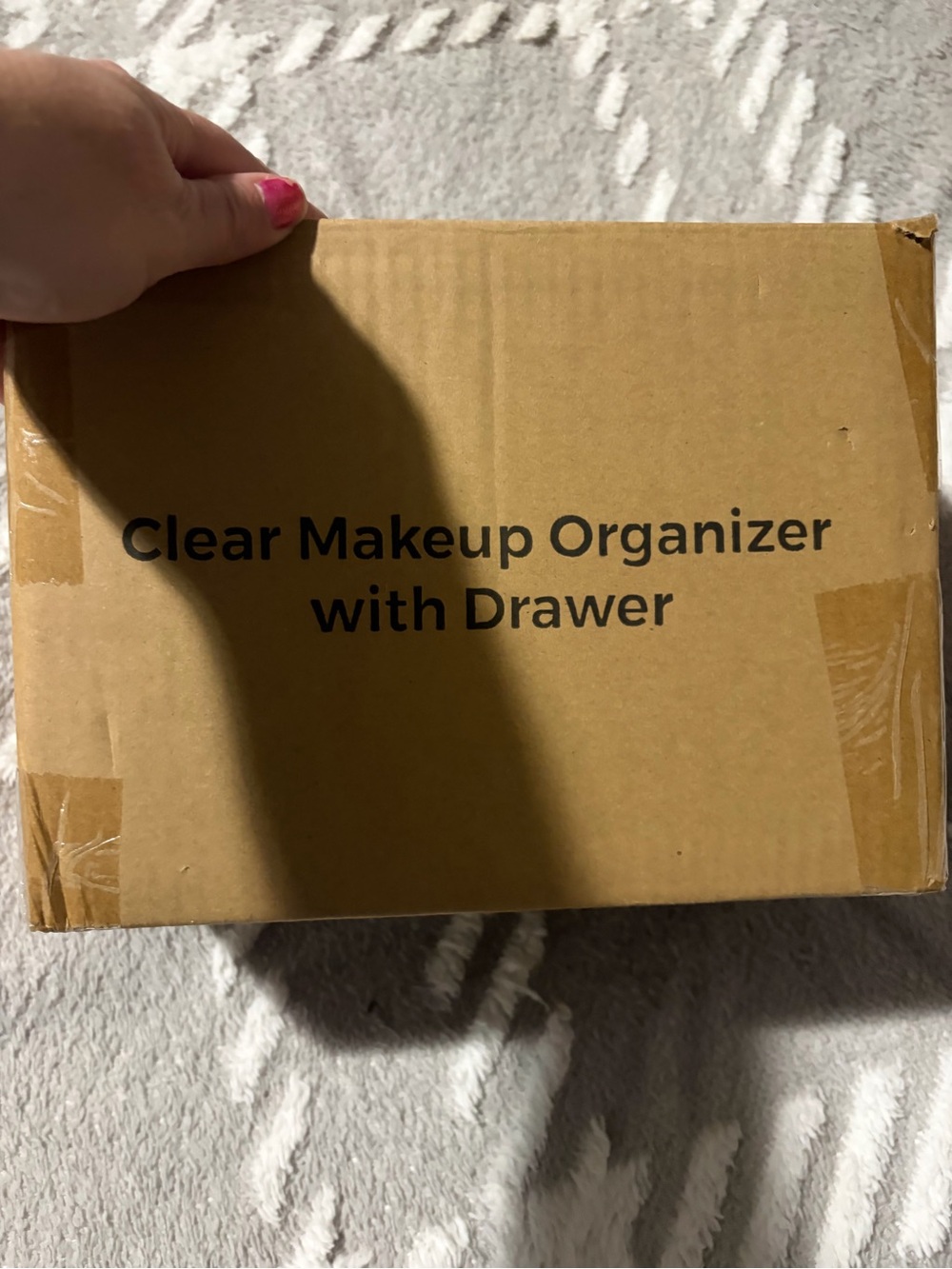 Clear Makeup Organizer with Drawer - Clear